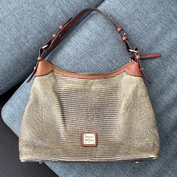 Dooney & Bourke Embossed Lizard Hobo Bag - Picture 3 of 10